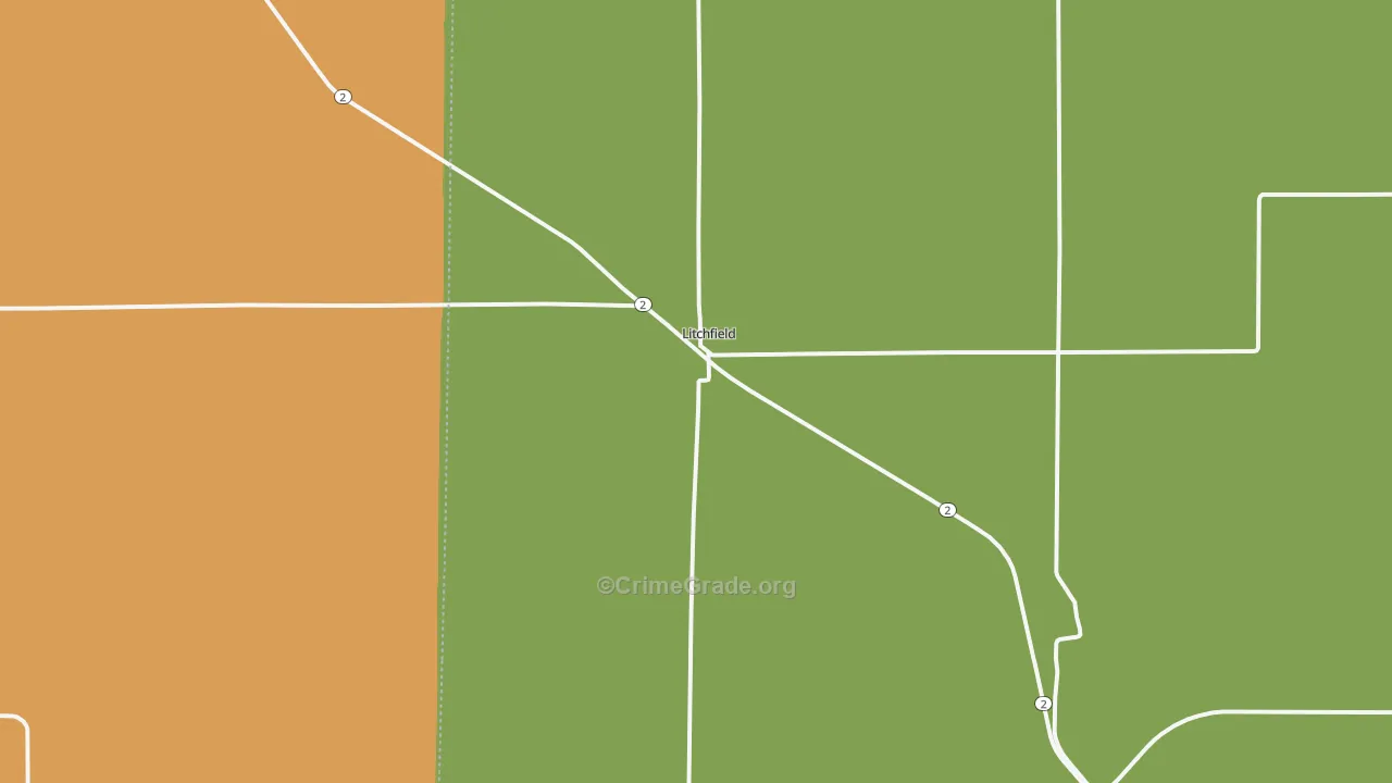 Litchfield, NE Map of Theft Rates
