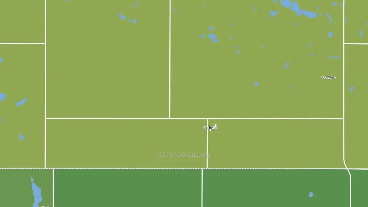 Litchville, ND Map of Theft Rates