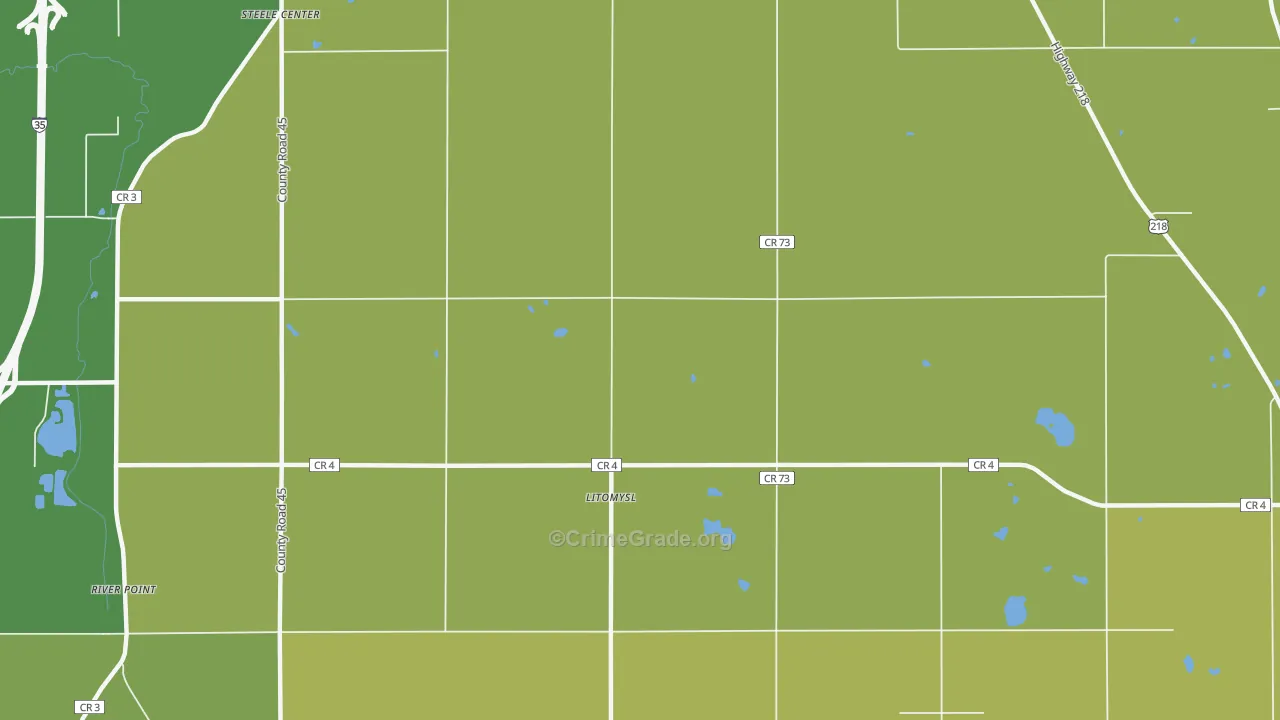 Litomysl, MN Map of Theft Rates