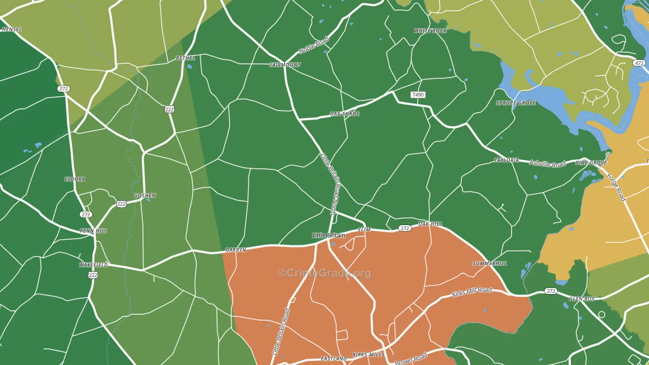 Little Britain, PA Map of Theft Rates