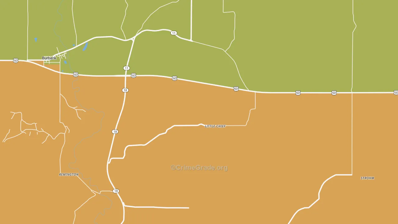 Little Chief, OK Map of Theft Rates