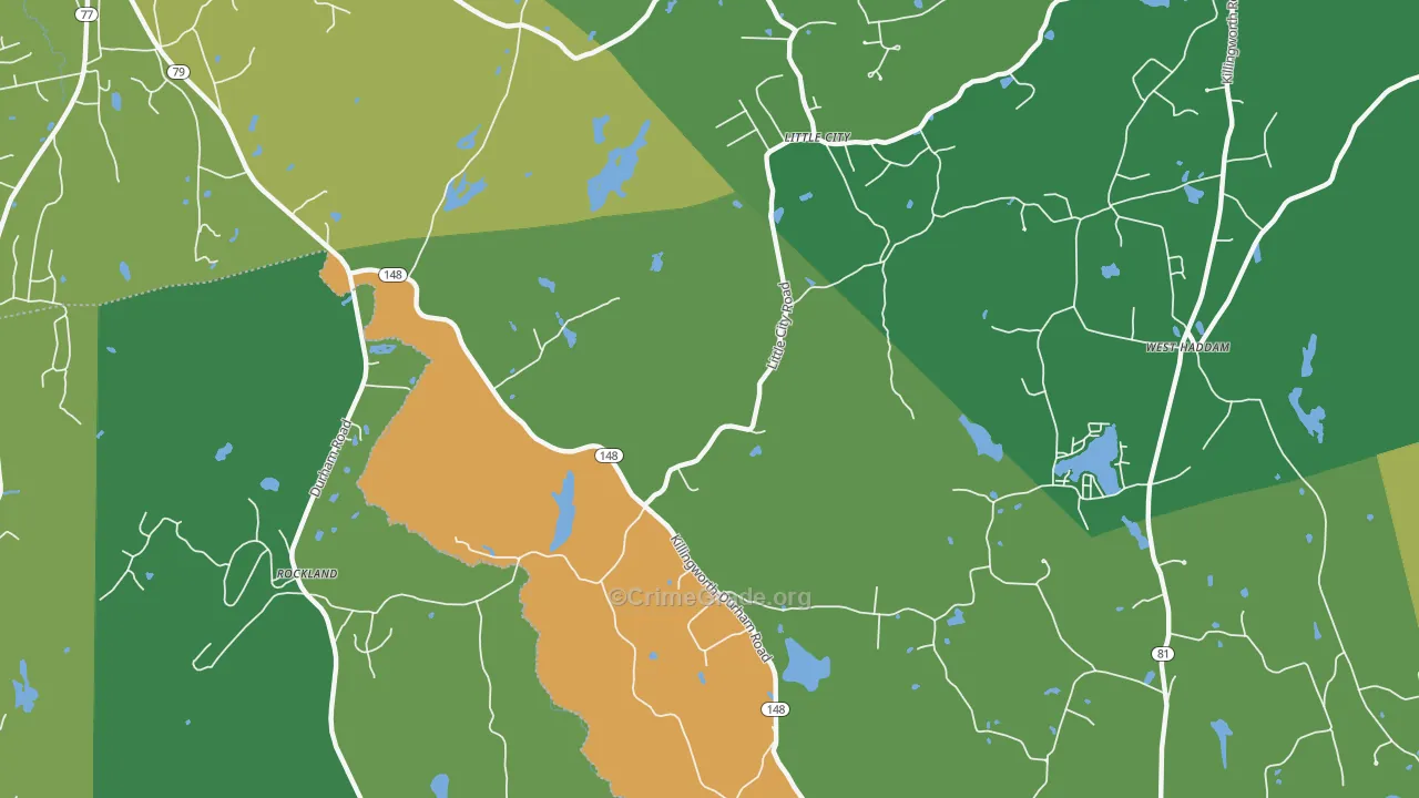 Little City, CT Map of Theft Rates