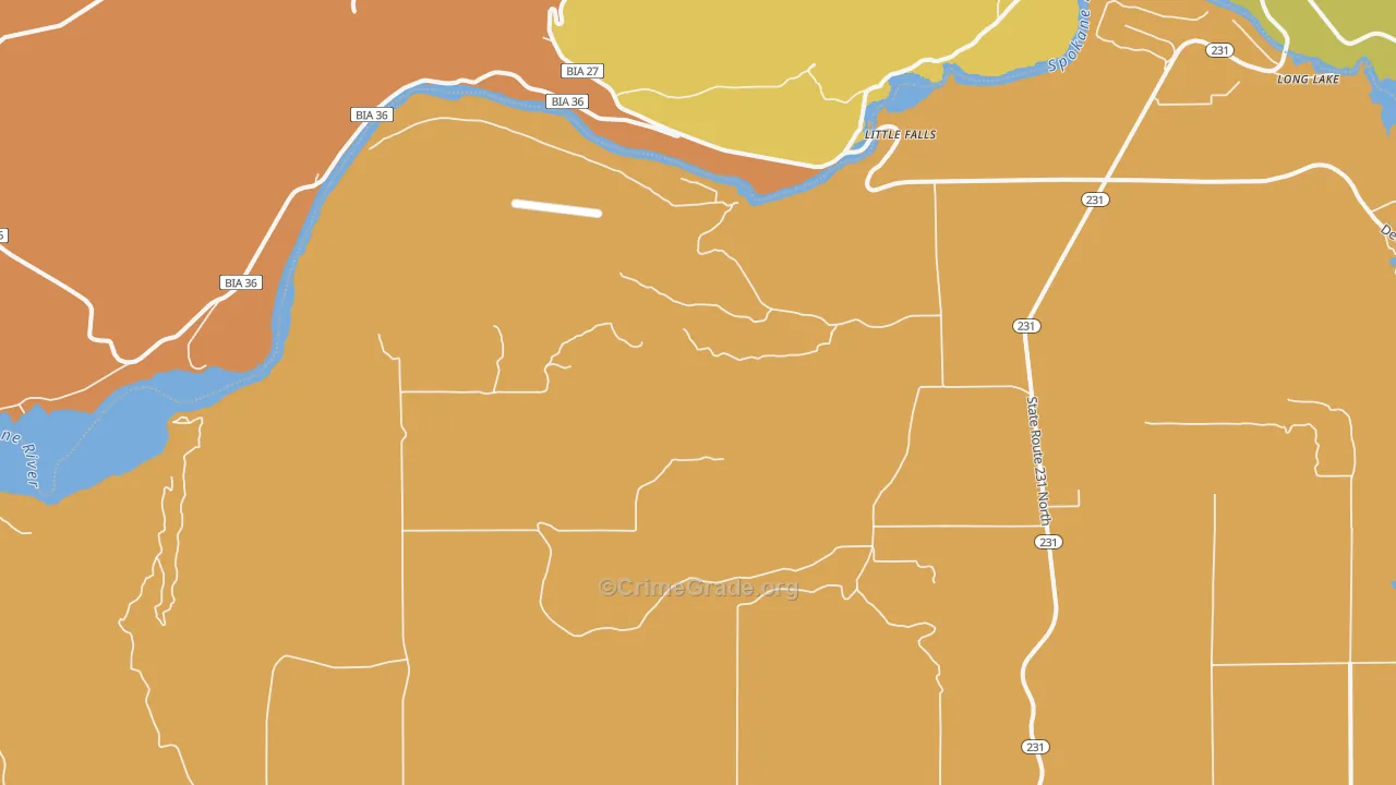 Little Falls, WA Map of Theft Rates