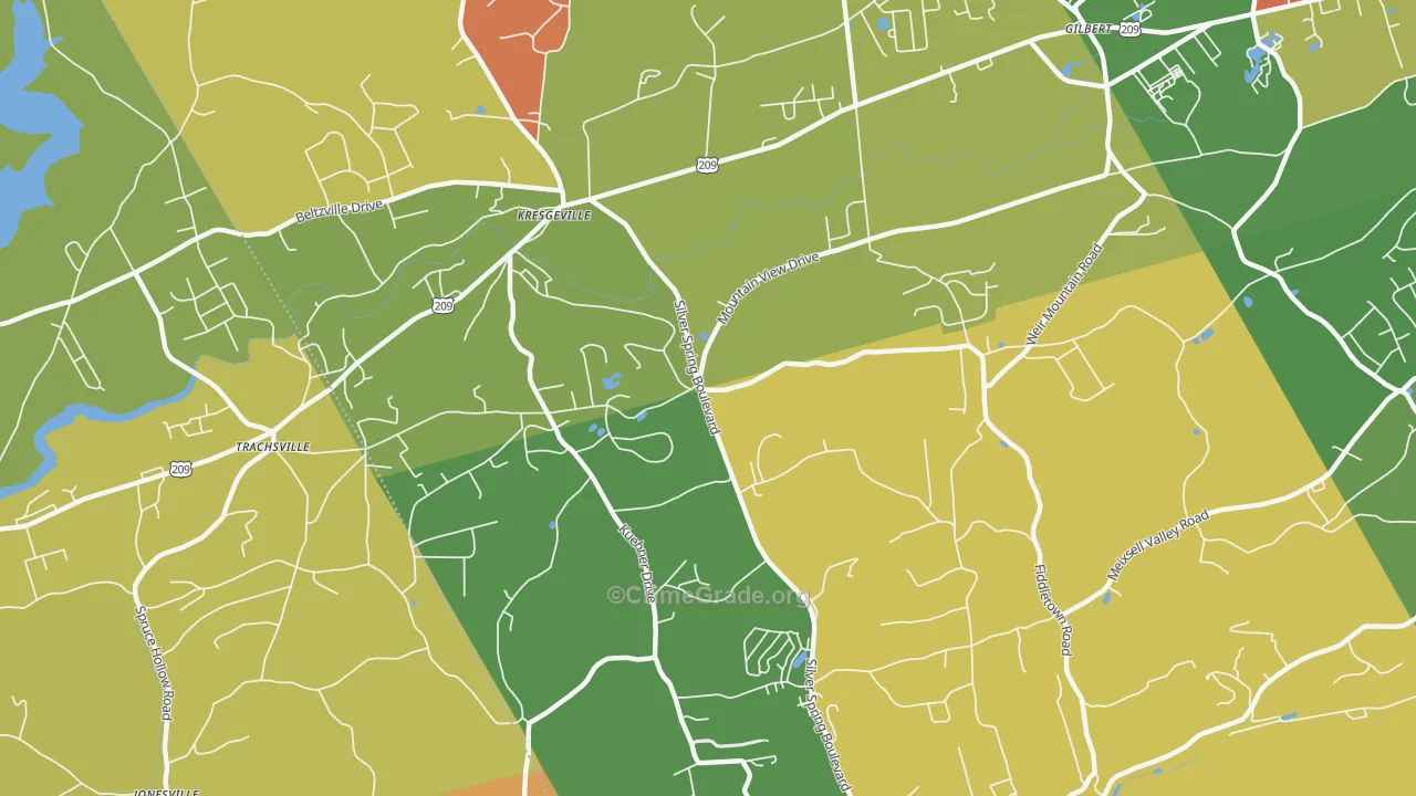 Little Gap, PA Map of Theft Rates