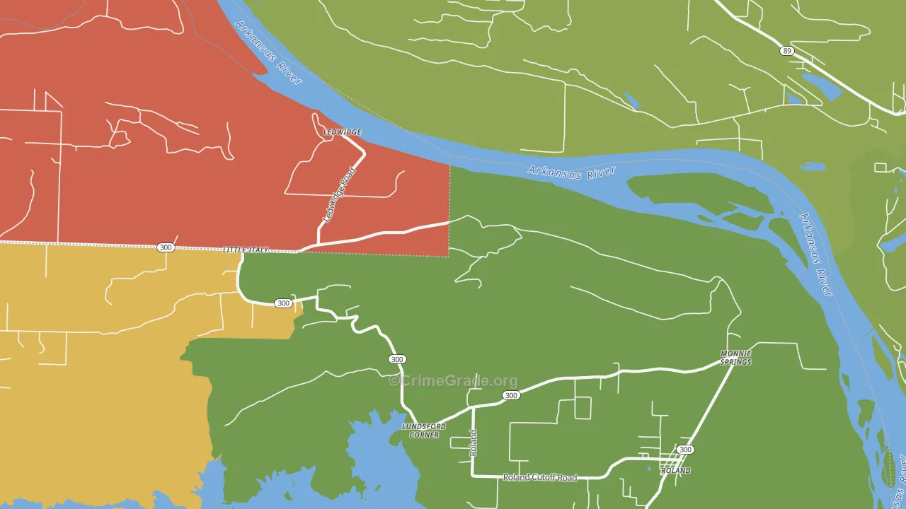 Little Italy, AR Map of Theft Rates