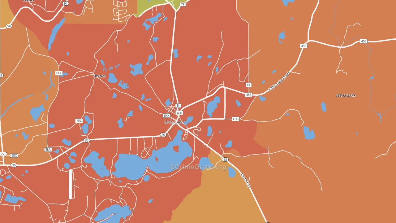 Little Lake, MI Map of Theft Rates