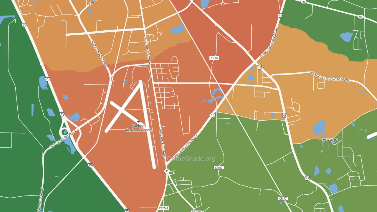 Little Miami, GA Map of Theft Rates