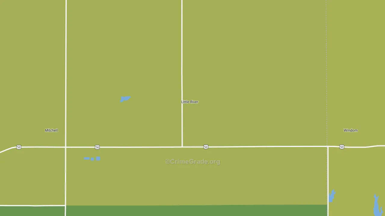Little River, KS Map of Theft Rates