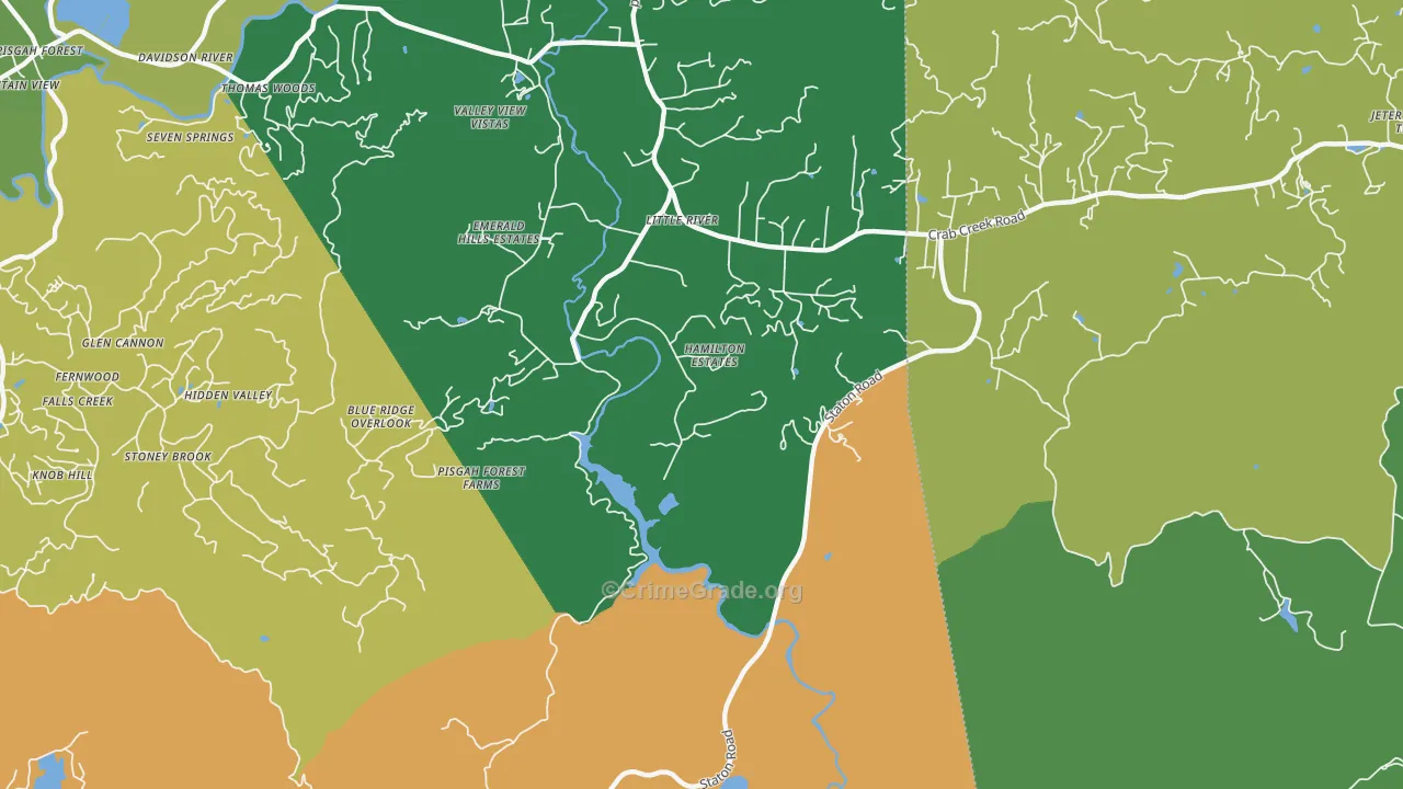 Little River, NC Map of Theft Rates