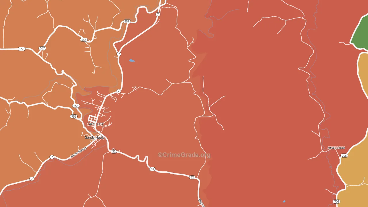 Little Sandy, KY Map of Theft Rates