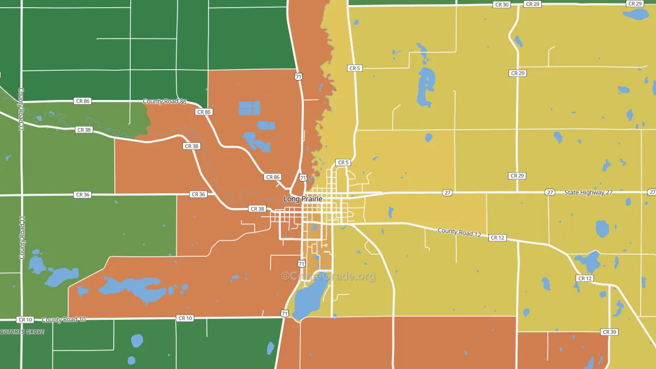 Little Sauk, MN Map of Theft Rates