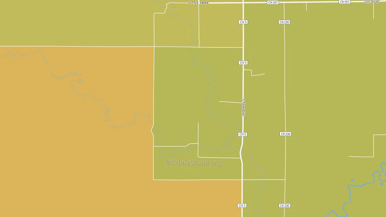 Little Swan, MN Map of Theft Rates