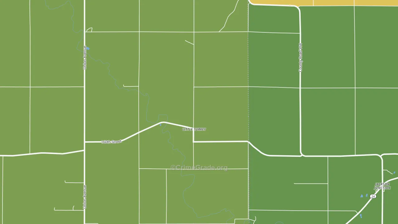 Little Turkey, IA Map of Theft Rates