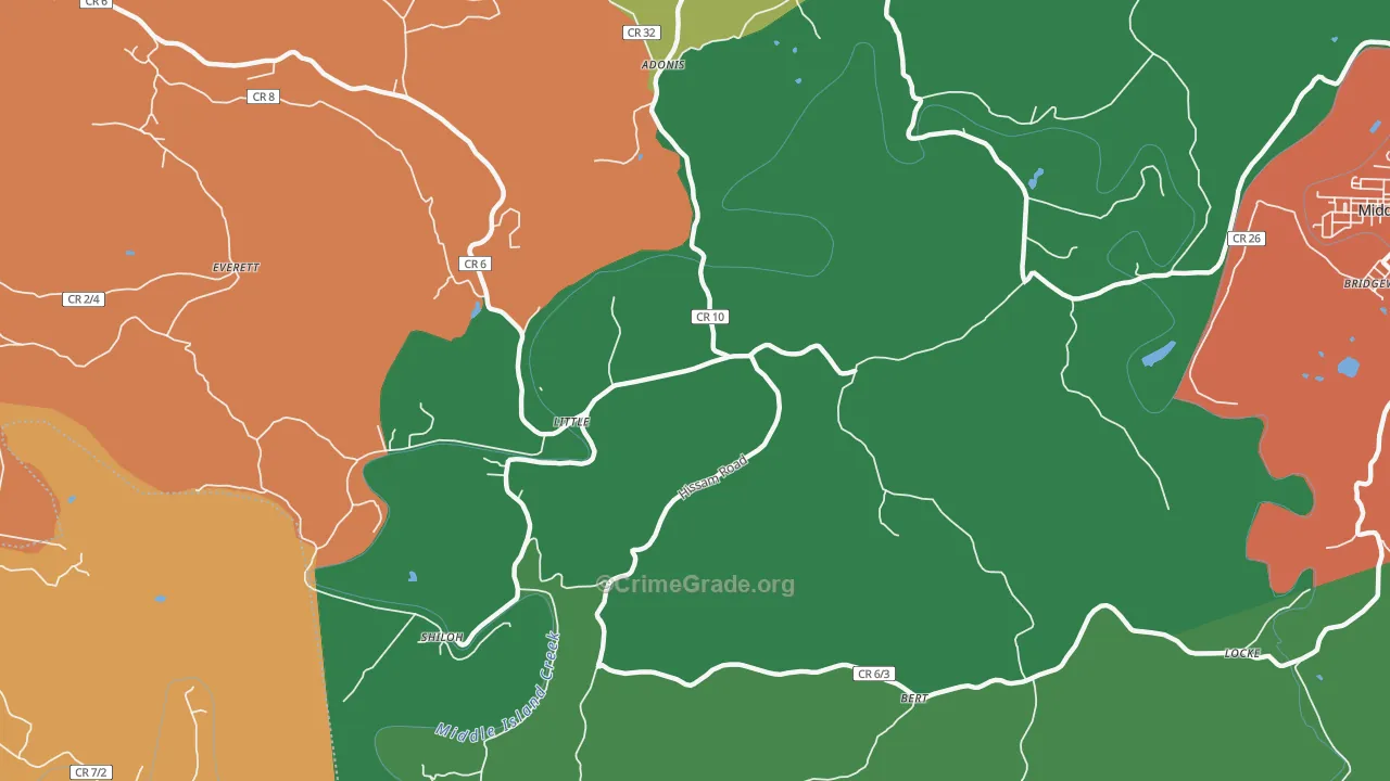 Little, WV Map of Theft Rates