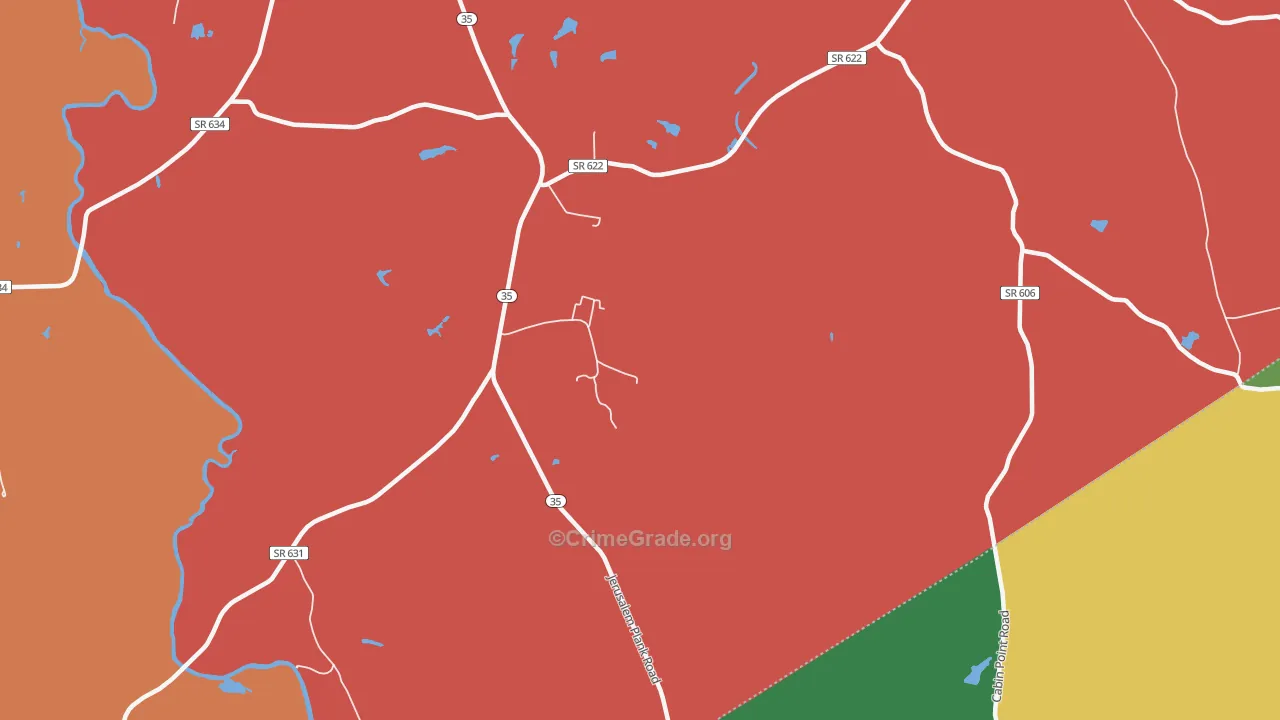 Littleton, VA Map of Theft Rates
