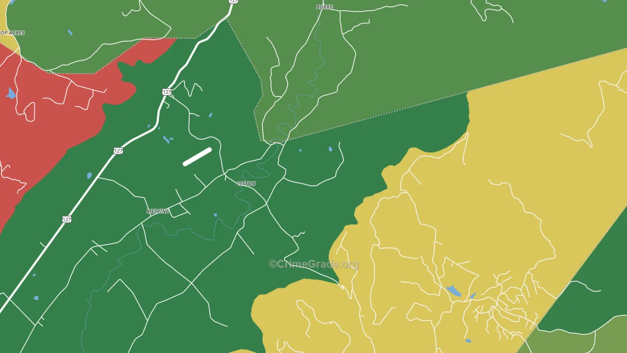 Litton, TN Map of Theft Rates