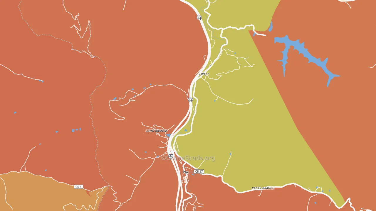 Lively, WV Map of Theft Rates