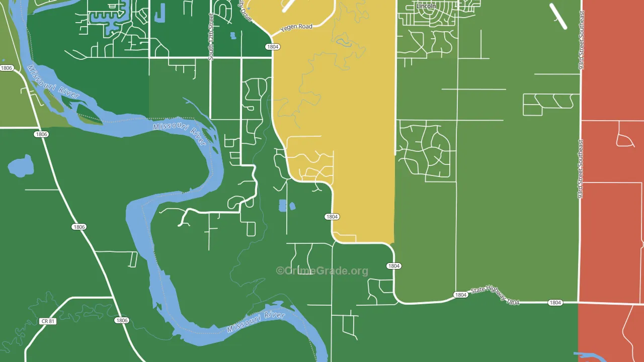 Livona, ND Map of Theft Rates