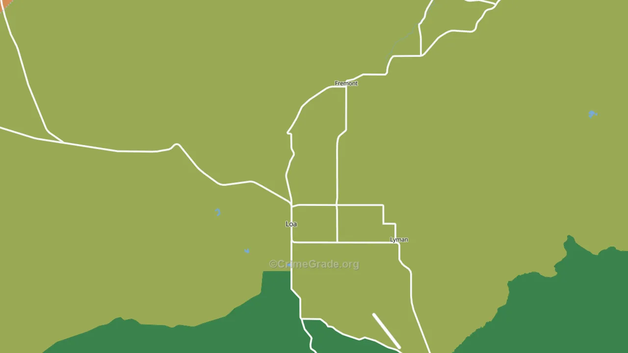 Loa, UT Map of Theft Rates
