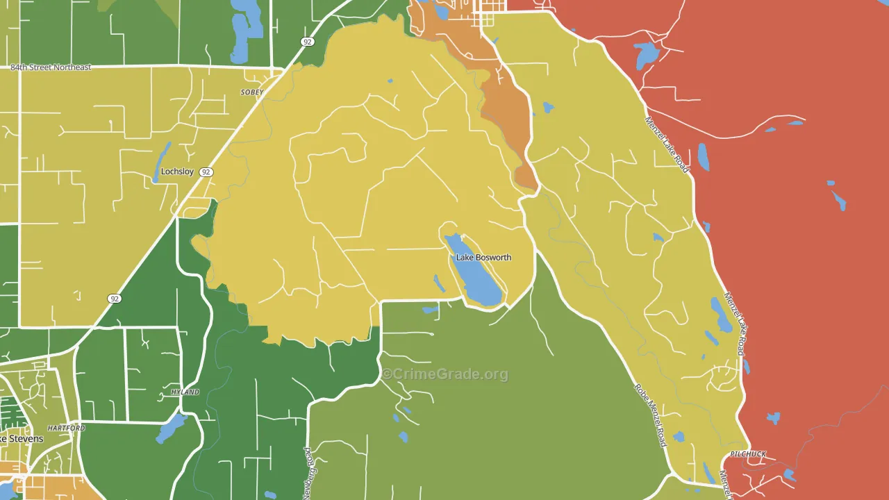 Lochsloy, WA Map of Theft Rates
