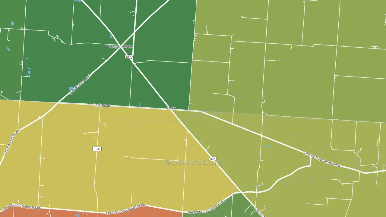 Lock, OH Map of Theft Rates