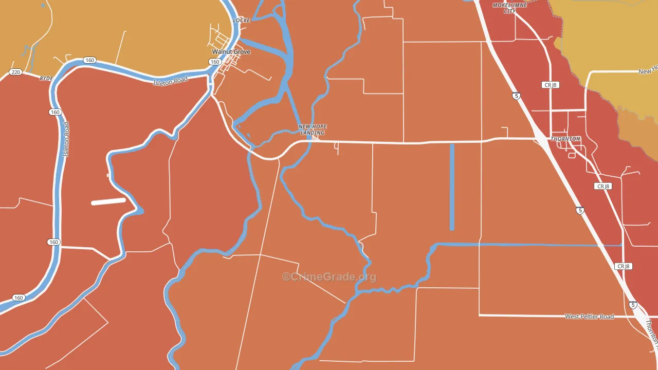 Locke, CA Map of Theft Rates