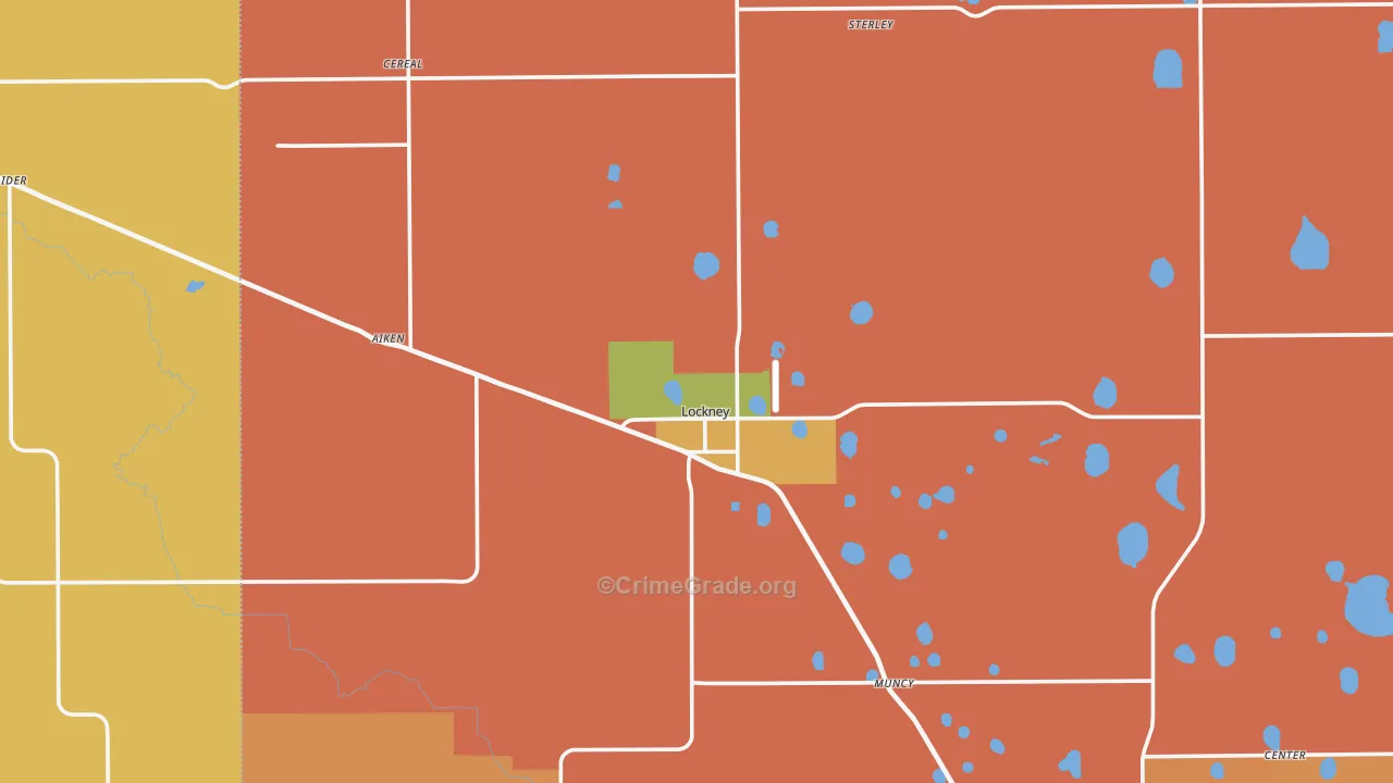 Lockney, TX Map of Theft Rates