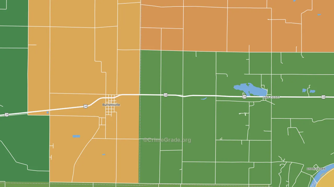 Lockport, IN Map of Theft Rates