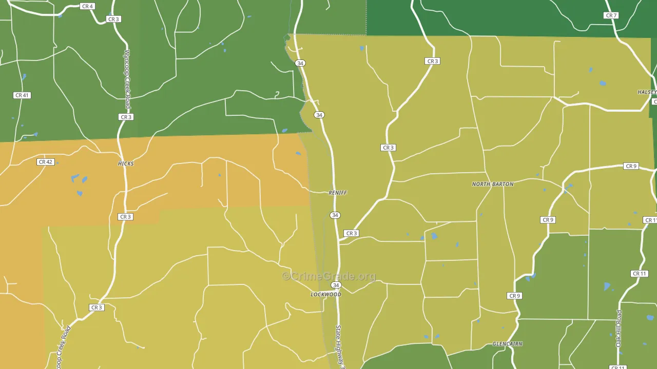 Lockwood, NY Map of Theft Rates