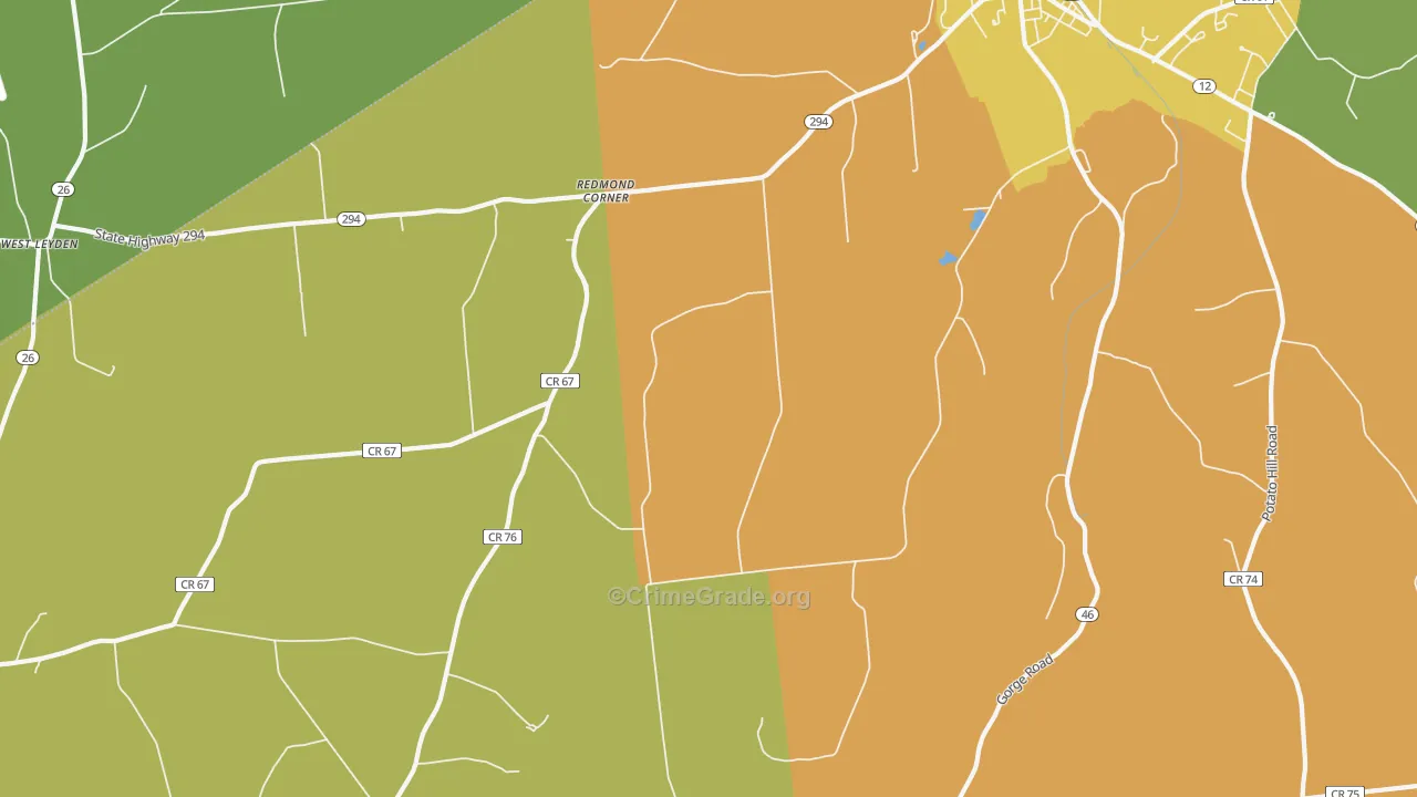 Locust Grove, NY Map of Theft Rates
