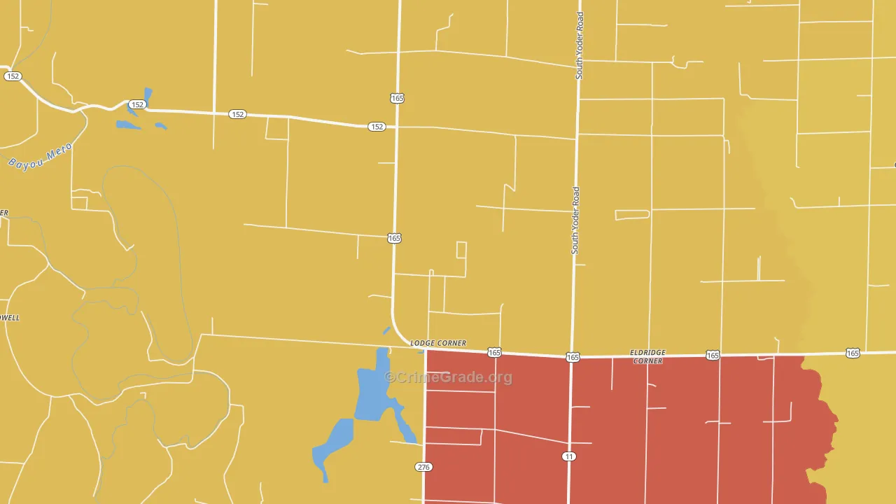 Lodge Corner, AR Map of Theft Rates