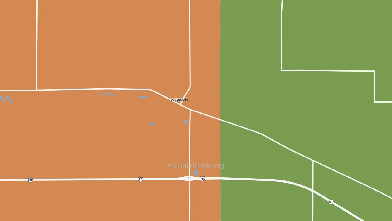 Lodgepole, NE Map of Theft Rates
