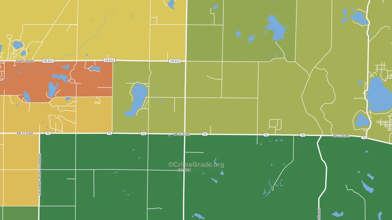Lodi, MI Map of Theft Rates