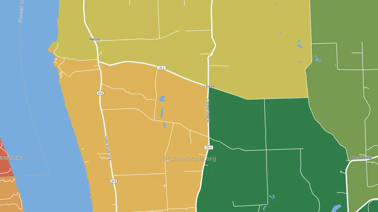 Logan, NY Map of Theft Rates
