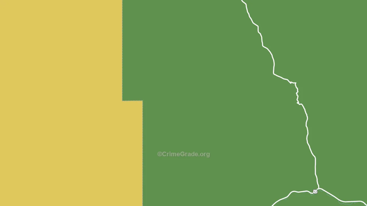 Lolo Hot Springs, MT Map of Theft Rates