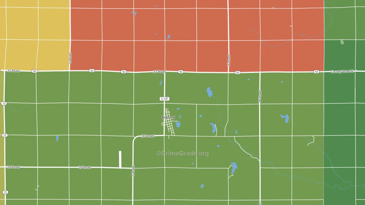 Loma, NE Map of Theft Rates
