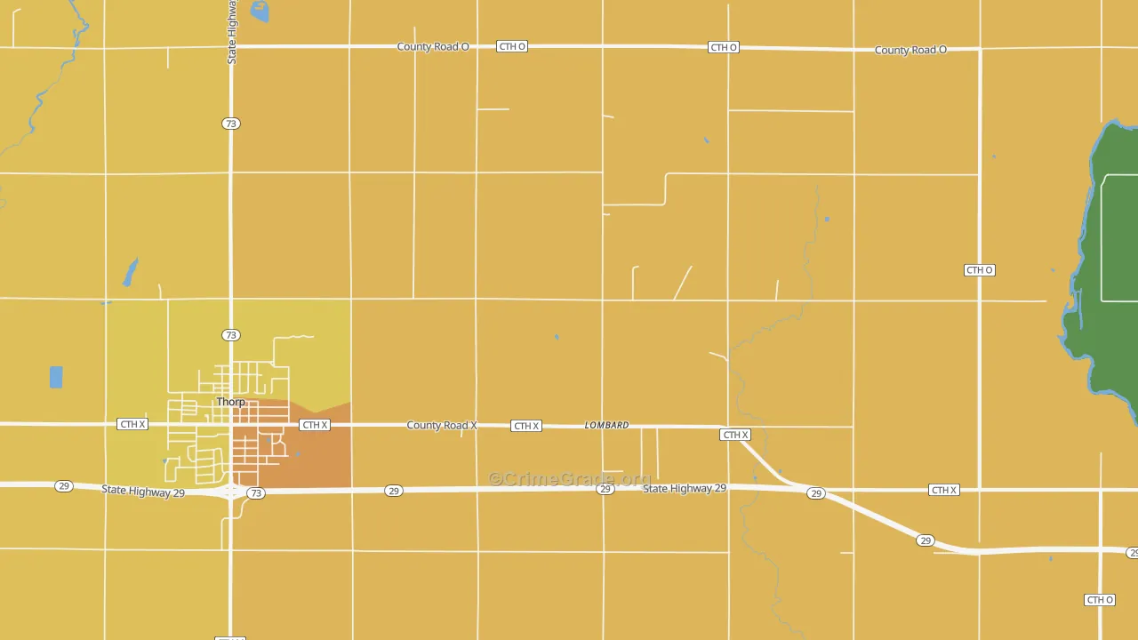 Lombard, WI Map of Theft Rates
