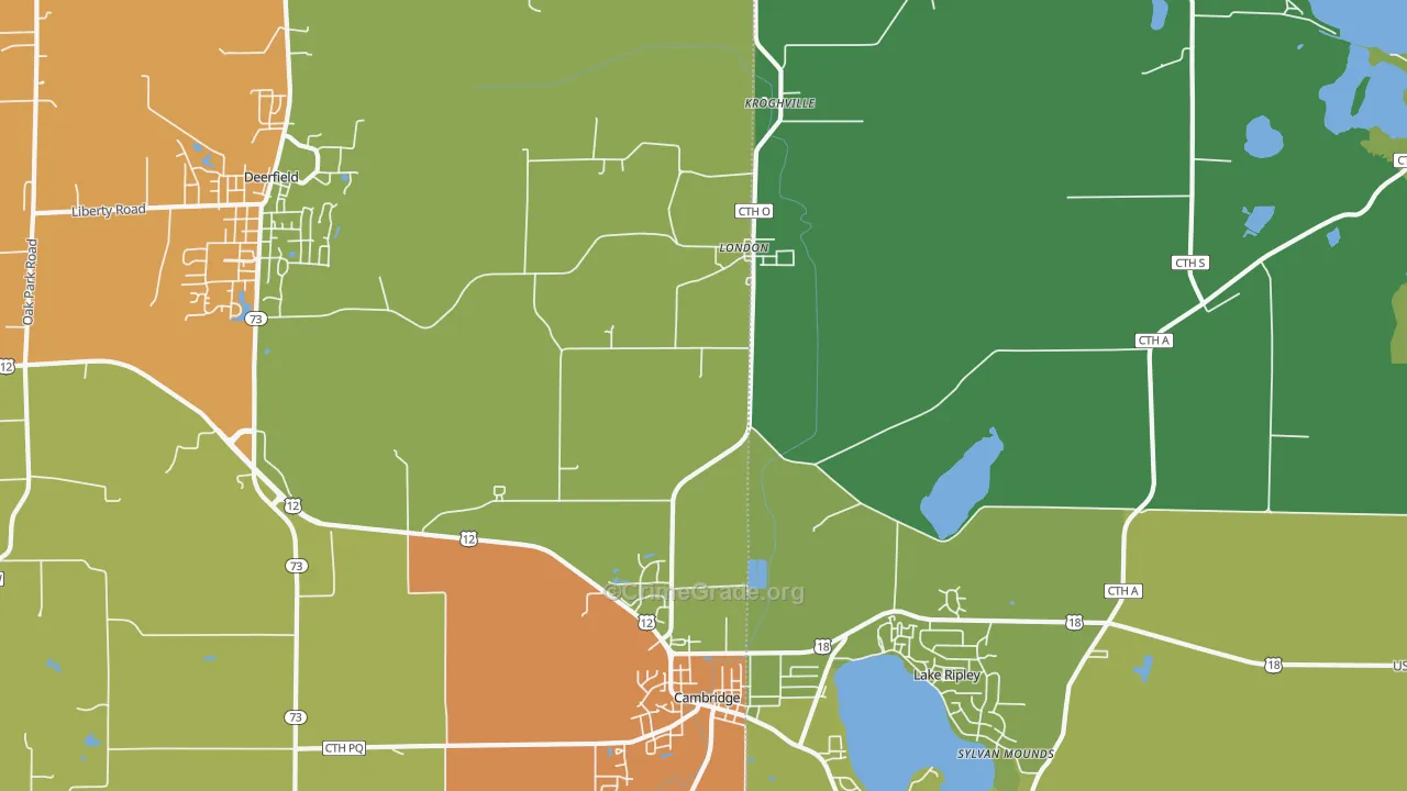 London, WI Map of Theft Rates