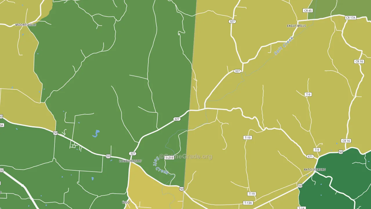 Londonderry, OH Map of Theft Rates