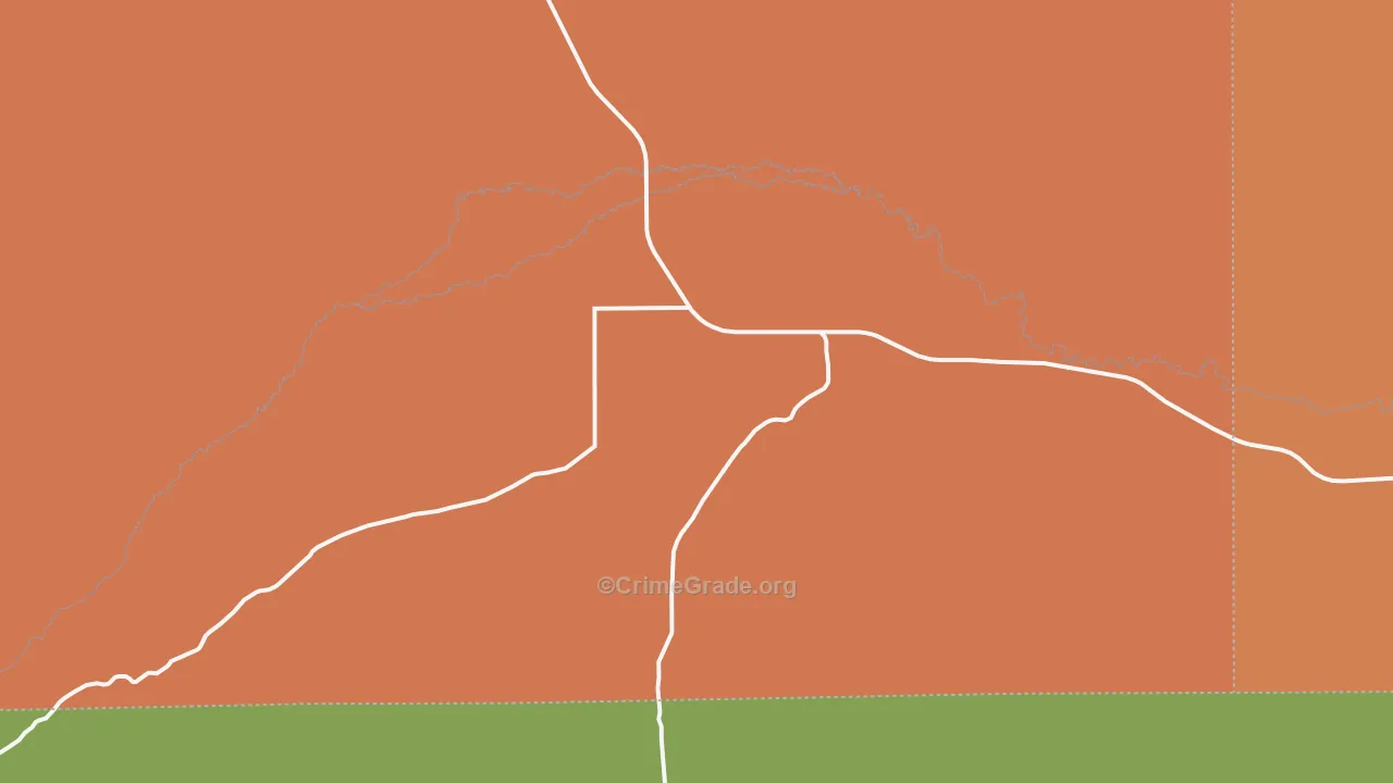 Lonetree, WY Map of Theft Rates