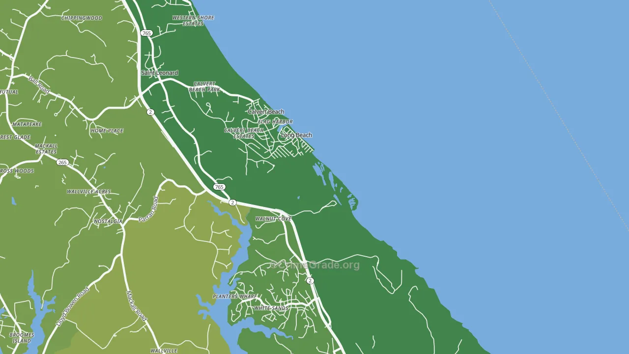 Long Beach, MD Map of Theft Rates