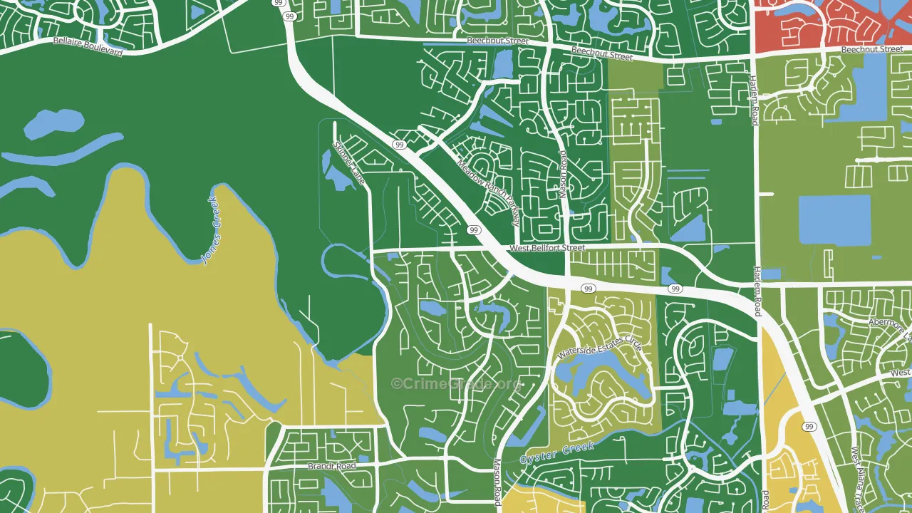 Long Meadow Farms, Richmond, TX Map of Theft Rates