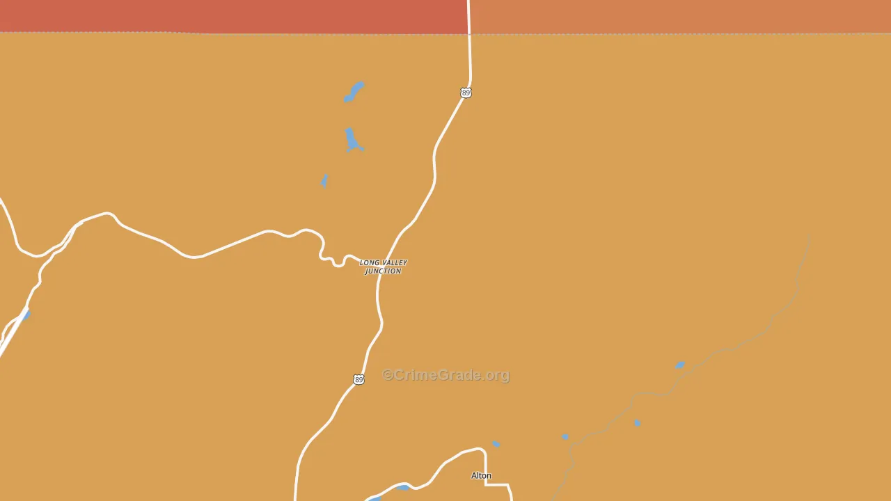 Long Valley Junction, UT Map of Theft Rates