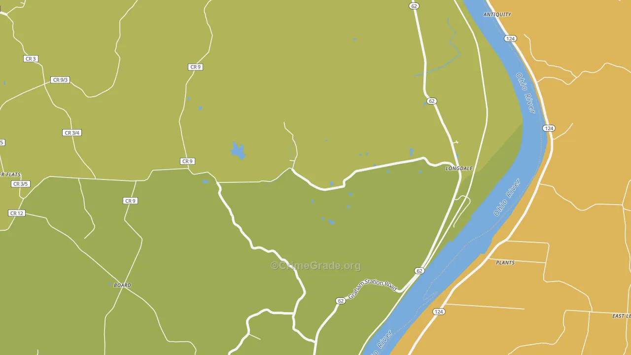 Longdale, WV Map of Theft Rates