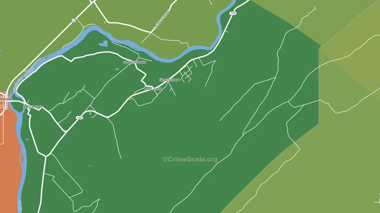 Longfellow, PA Map of Theft Rates
