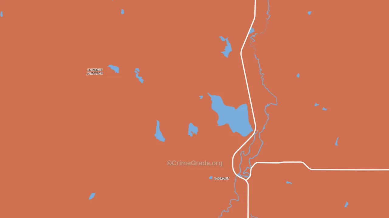 Lookout, CA Map of Theft Rates