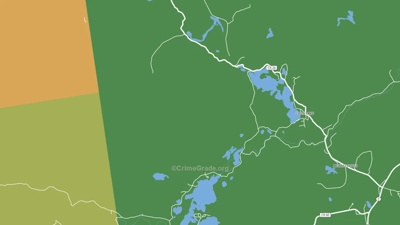 Loon Lake, NY Map of Theft Rates