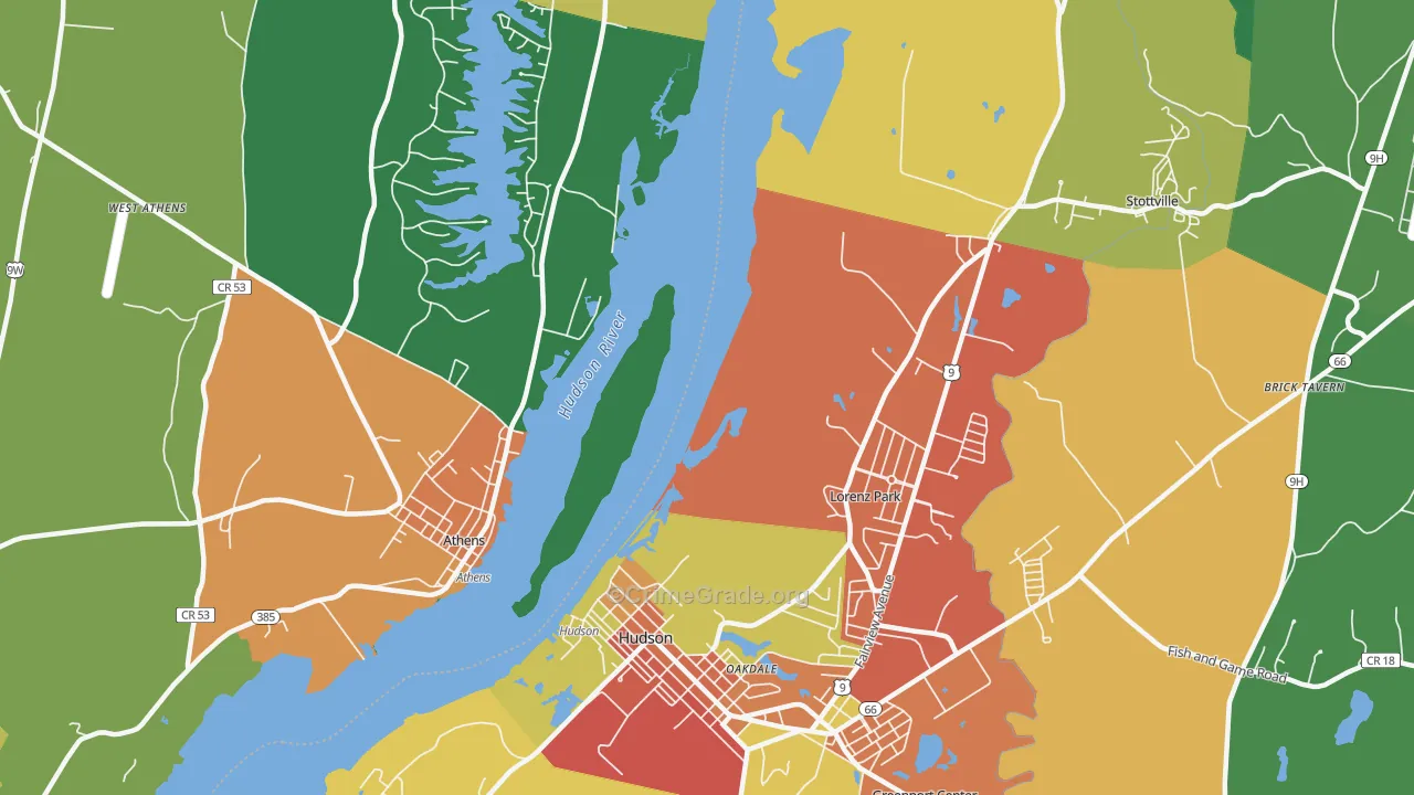 Lorenz Park, NY Map of Theft Rates