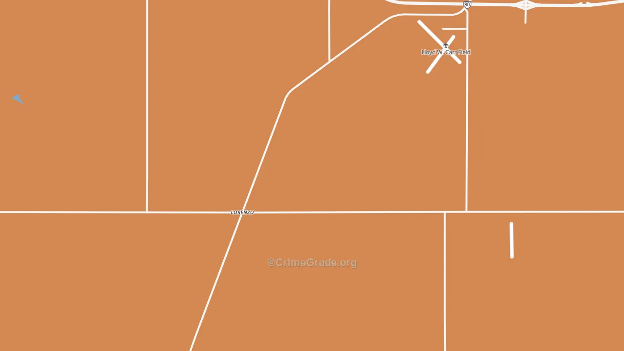 Lorenzo, NE Map of Theft Rates
