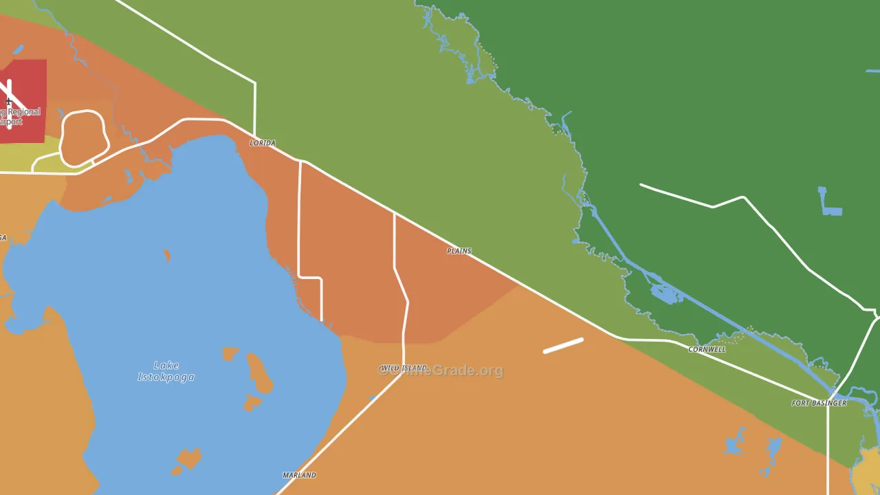 Lorida, FL Map of Theft Rates
